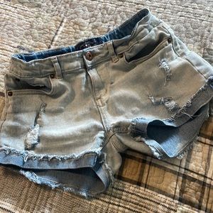 Lucky Brand girls distressed jean shorts . Size 12